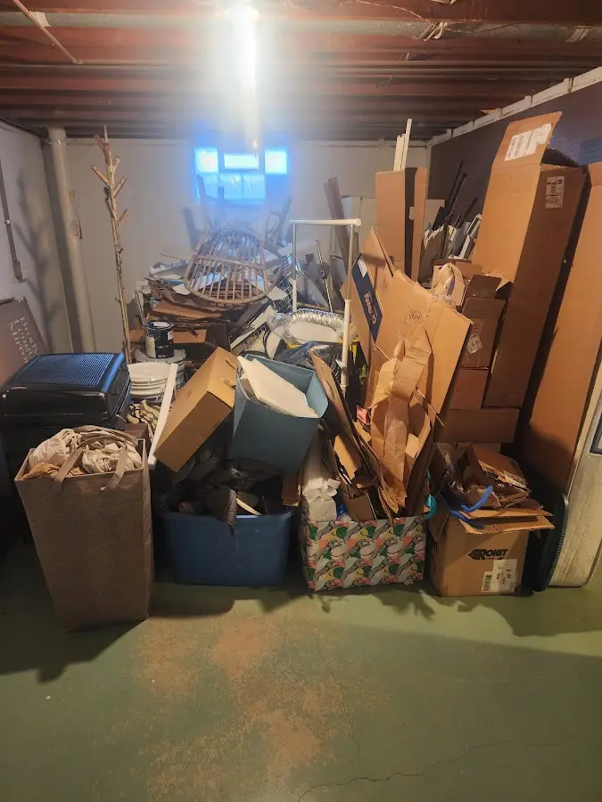 Roll-off dumpster container at job site for Concrete Dumpster Rental in Columbia